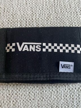 Vans Black and White Checkerboard Trifold Wallet